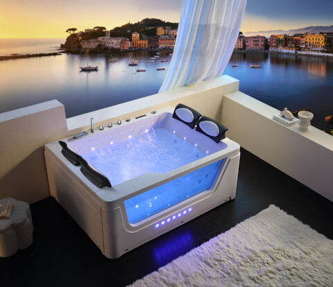 VASCA LUX 170X130CM – 51 GETTI – CASCATA LED – RISCALDATORE BLUETOOTH – EB003 EX 2201FOTO1Rid